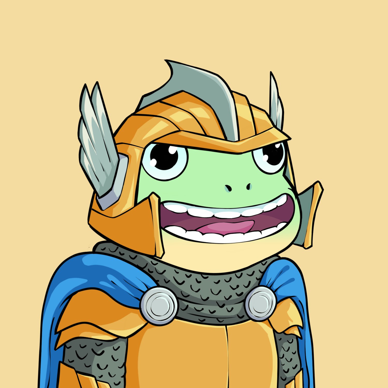 Golden-armored frog of the Crown Guard